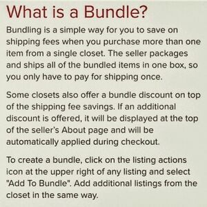 NOT FOR SALE! WHAT IS A BUNDLE?